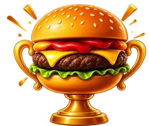 Goldene Burger-Trophäe des Turniers Burger Battle